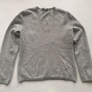 Fabiani Sweater Cashmere Pullover Gray Long Sleeve